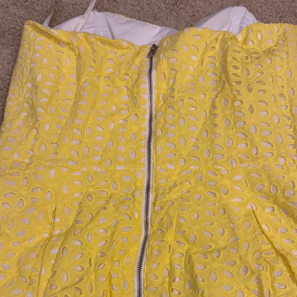 Lilly Pulitzer Strapless Yellow Eyelet Dress - Picture 3 of 4